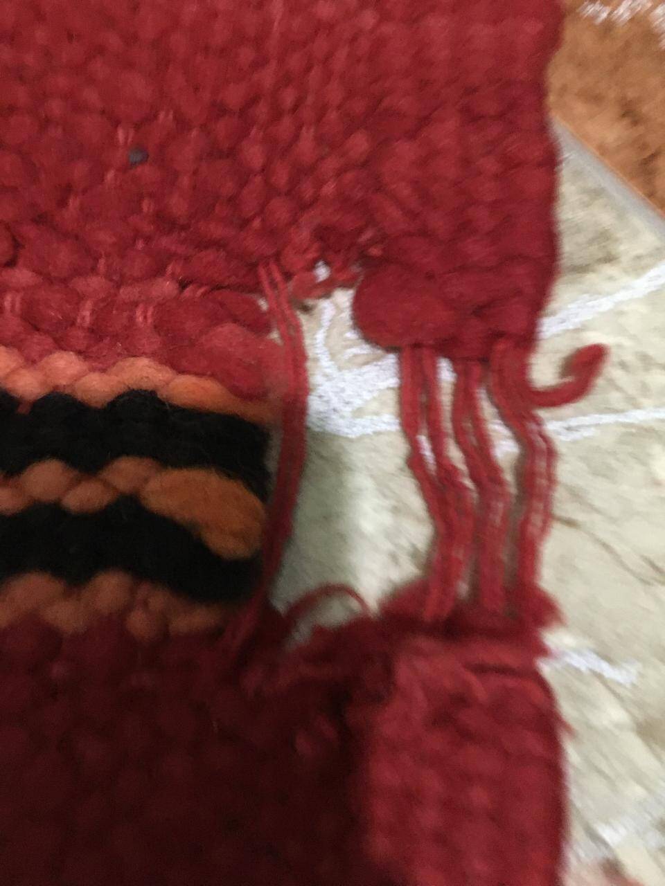 Vintage Berber red rug 370cm×187cm