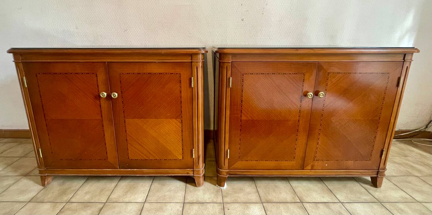 Pair of Louis XVI style sideboards from the 20th century