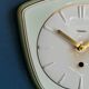 Horloge céramique vintage pendule murale silencieuse asymétrique "Diehl vert doré"