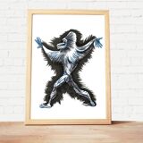 Original lithograph Jean Lurçat "Andalusian Monkey"