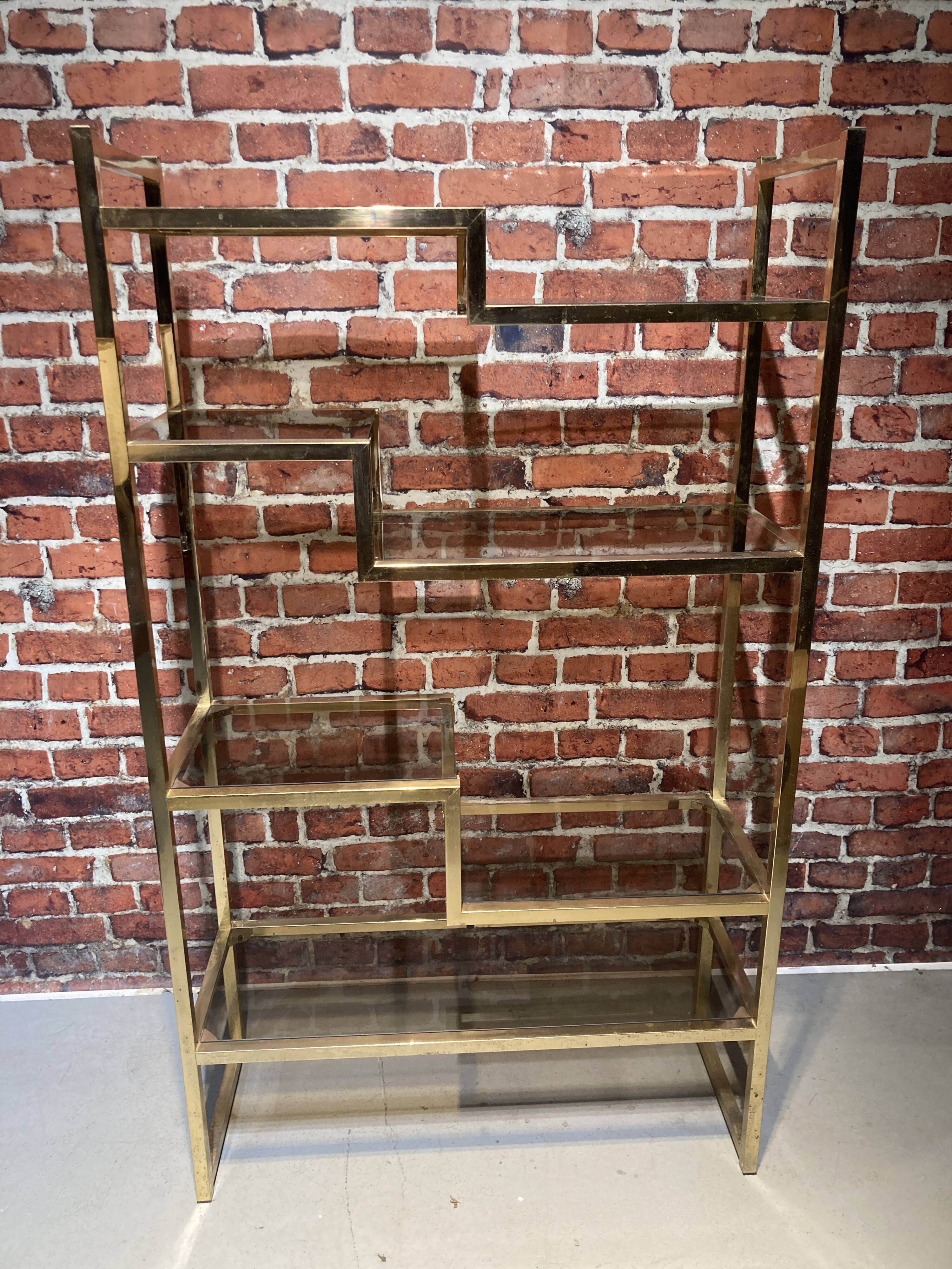 Gold metal shelf