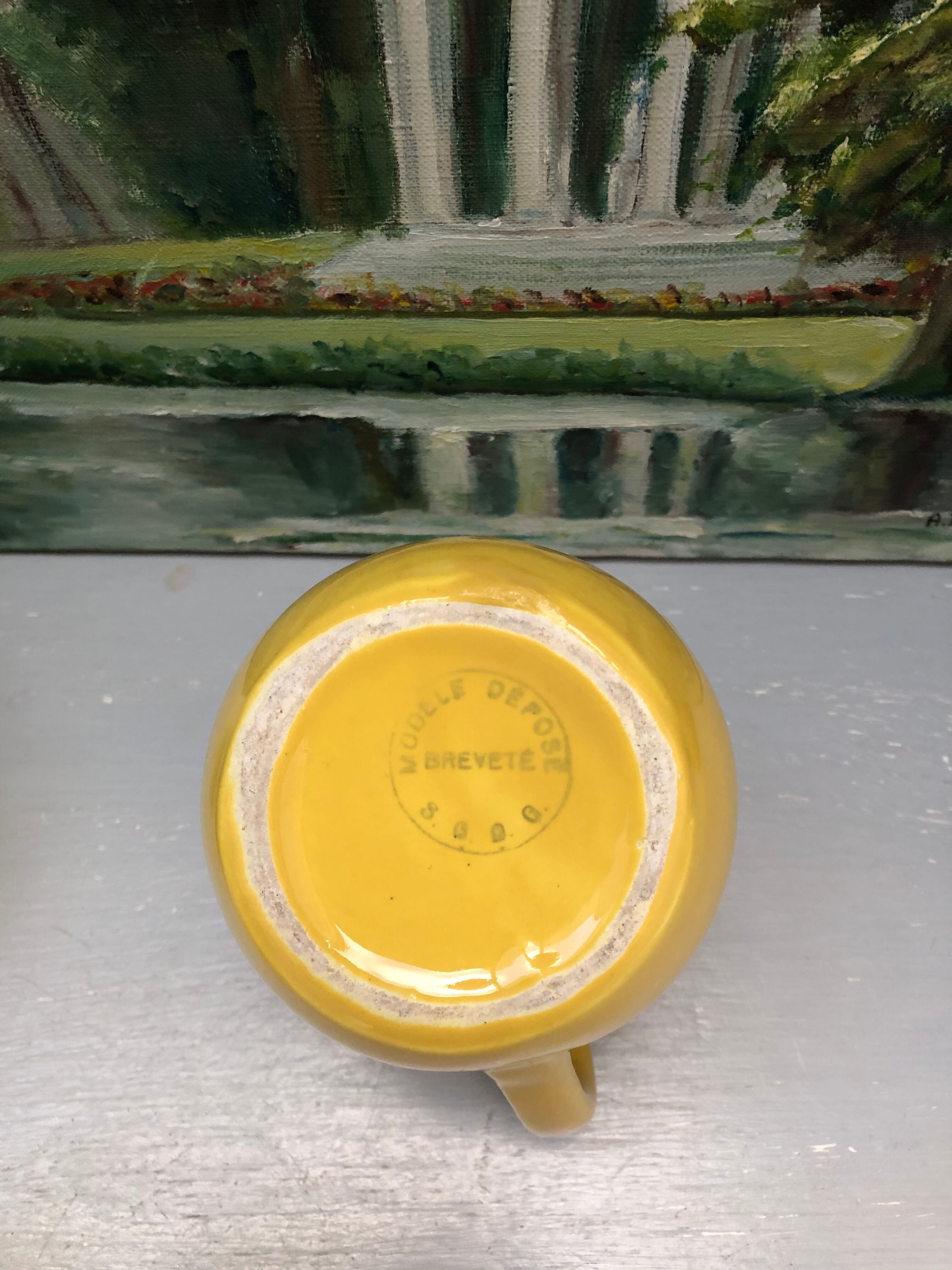 Vintage yellow carafe pitcher