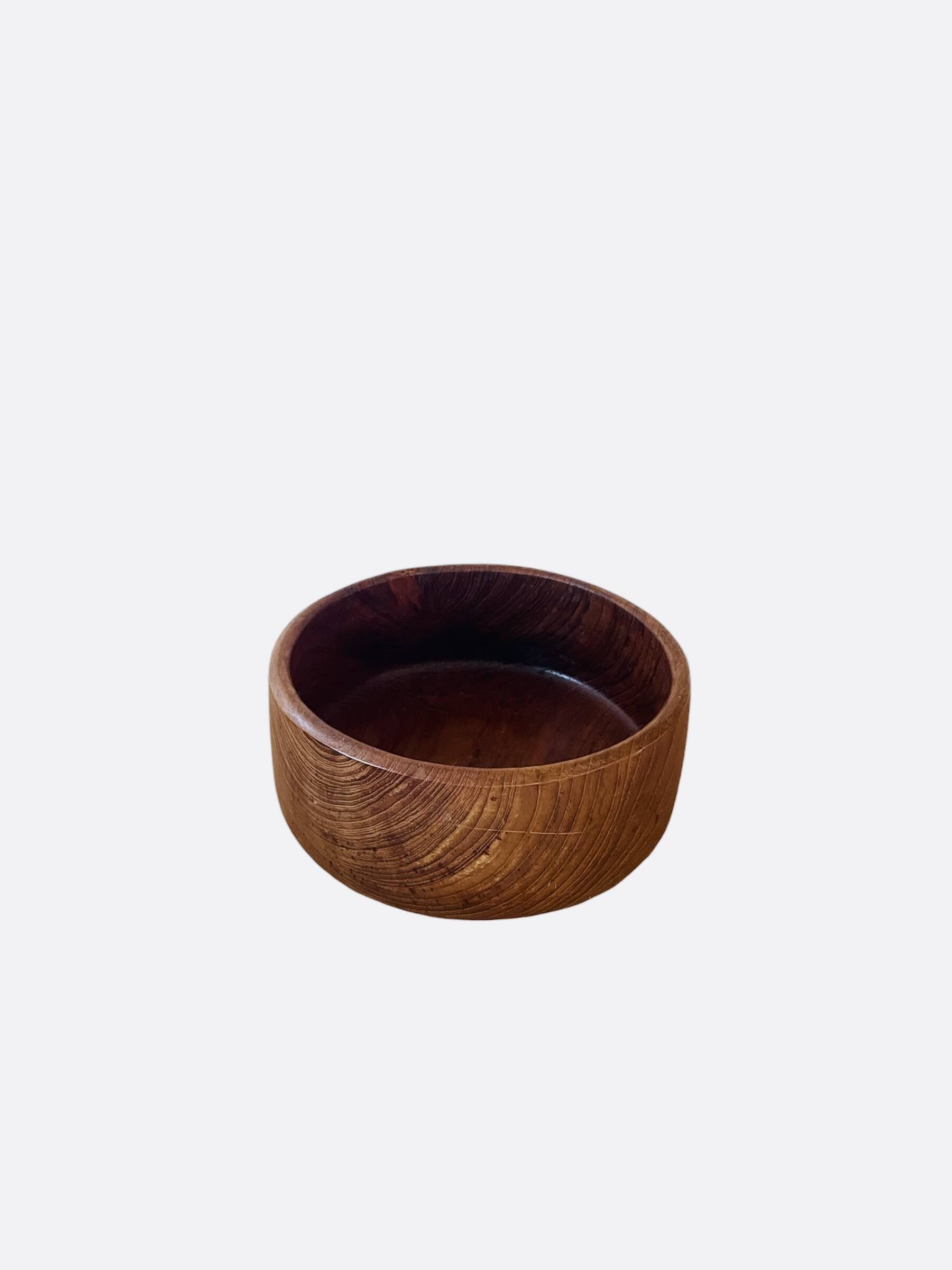 Vintage teak coupe salad bowl