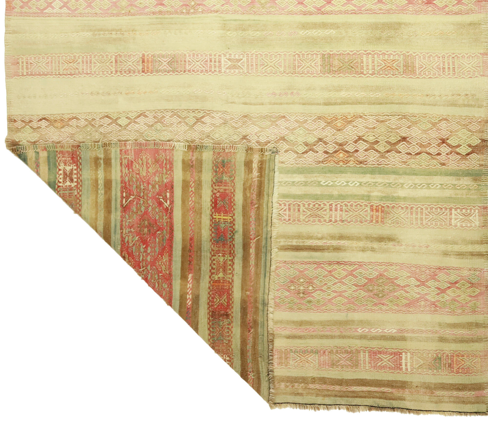 Anatolian handmade kilim rug 273 cm x 181 cm