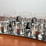 Ensemble de verres à thé et plateau allemands du milieu du siècle moderne de WMF, années 1960, lot de 7