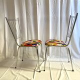 Pair of retro chrome chairs