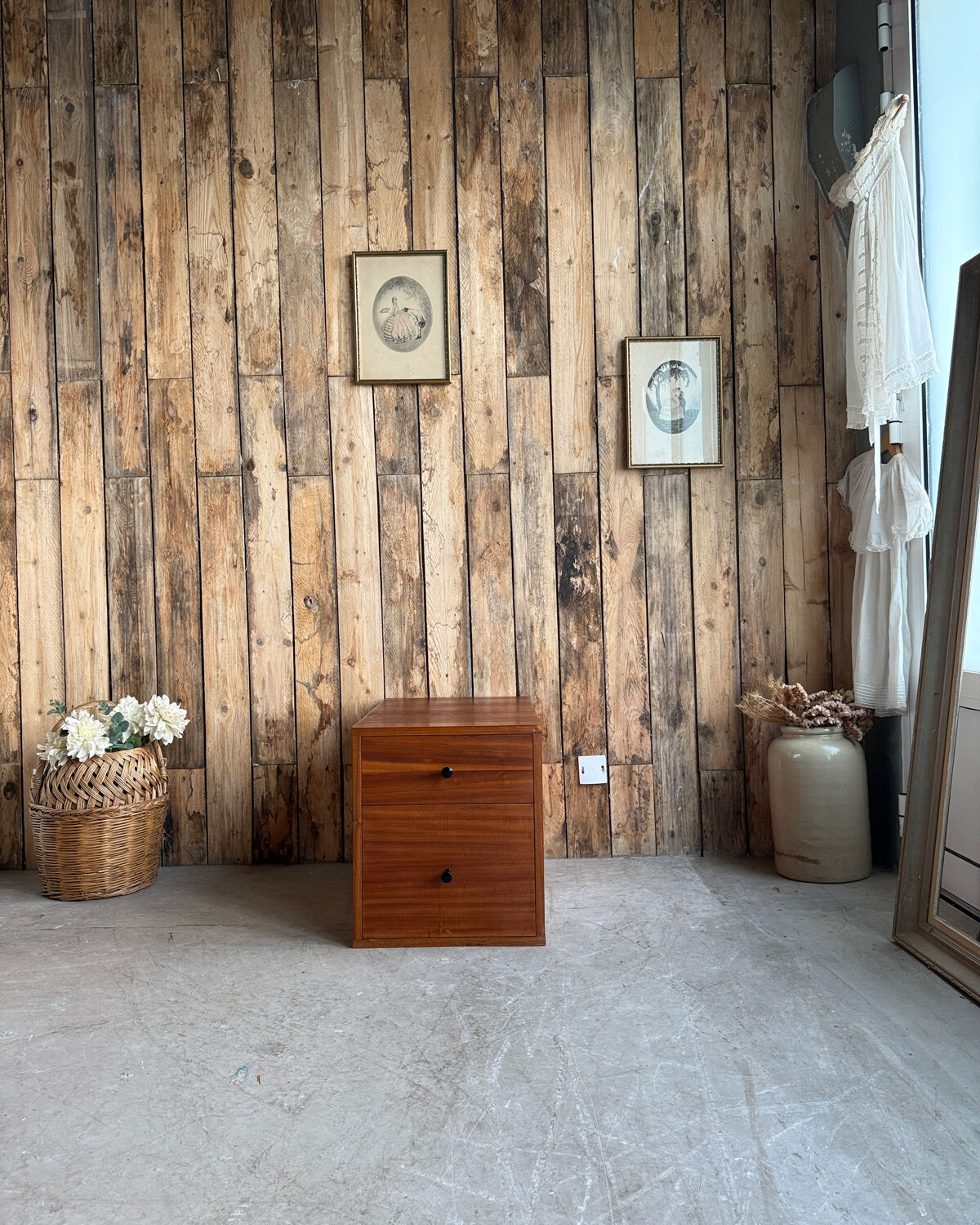Trio of vintage chests of drawers