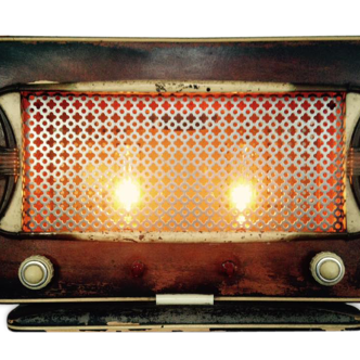 Lampe radio rétro - style vintage