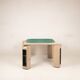 Pierluigi Molinari Lacquered Wood and Green Felt Game Table for Pozzi 1970