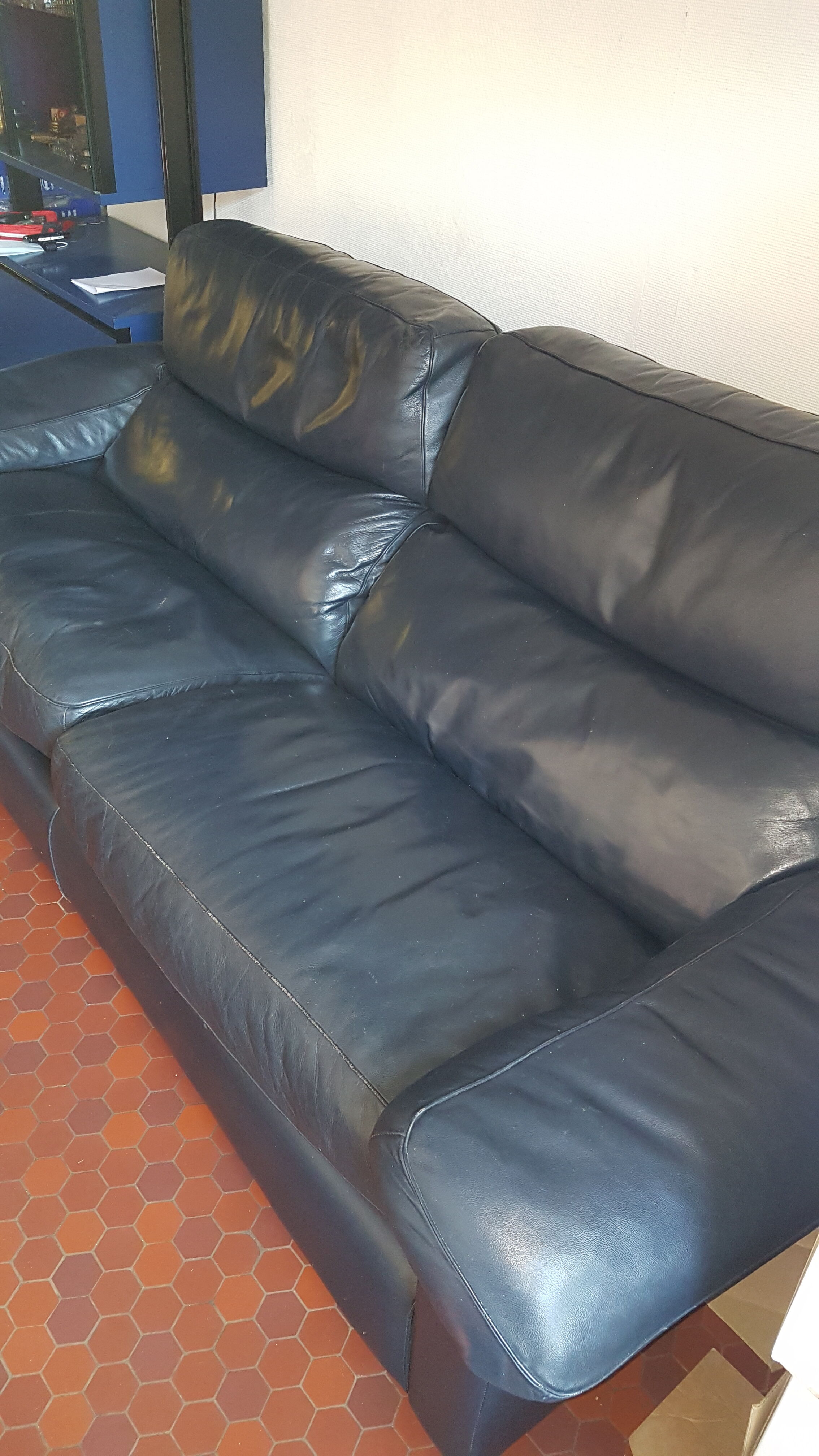 Poltrona Frau leather sofa