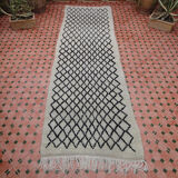 Beni Ouarain carpet hallway 100% Moroccan wool 300 x 95cm