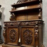 Important Saint Hubert buffet of Renaissance style hunting lodge