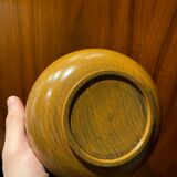 Vintage Japanese bowl in solid turned and varnished wood