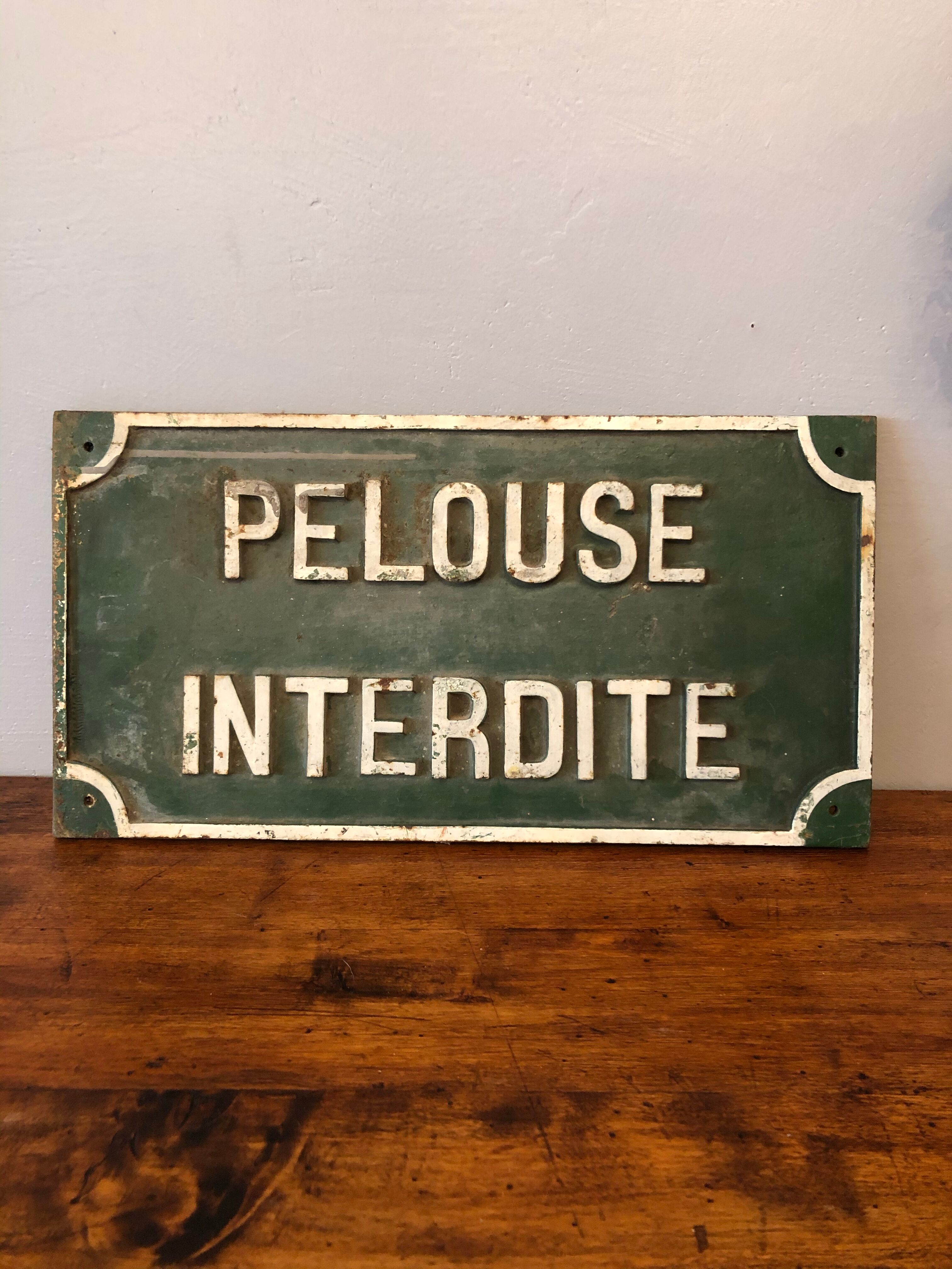 Forbidden lawn cast iron panel