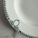 Céranord Saint Amand deep plate with green crown decoration.