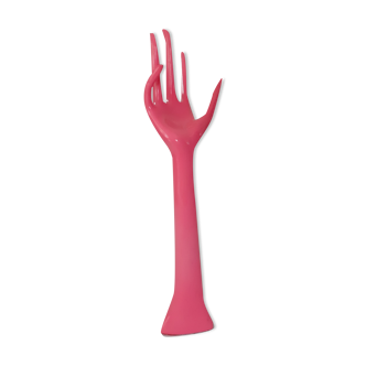 Hand in ceramic pink ring jewelry contemporary decoration
