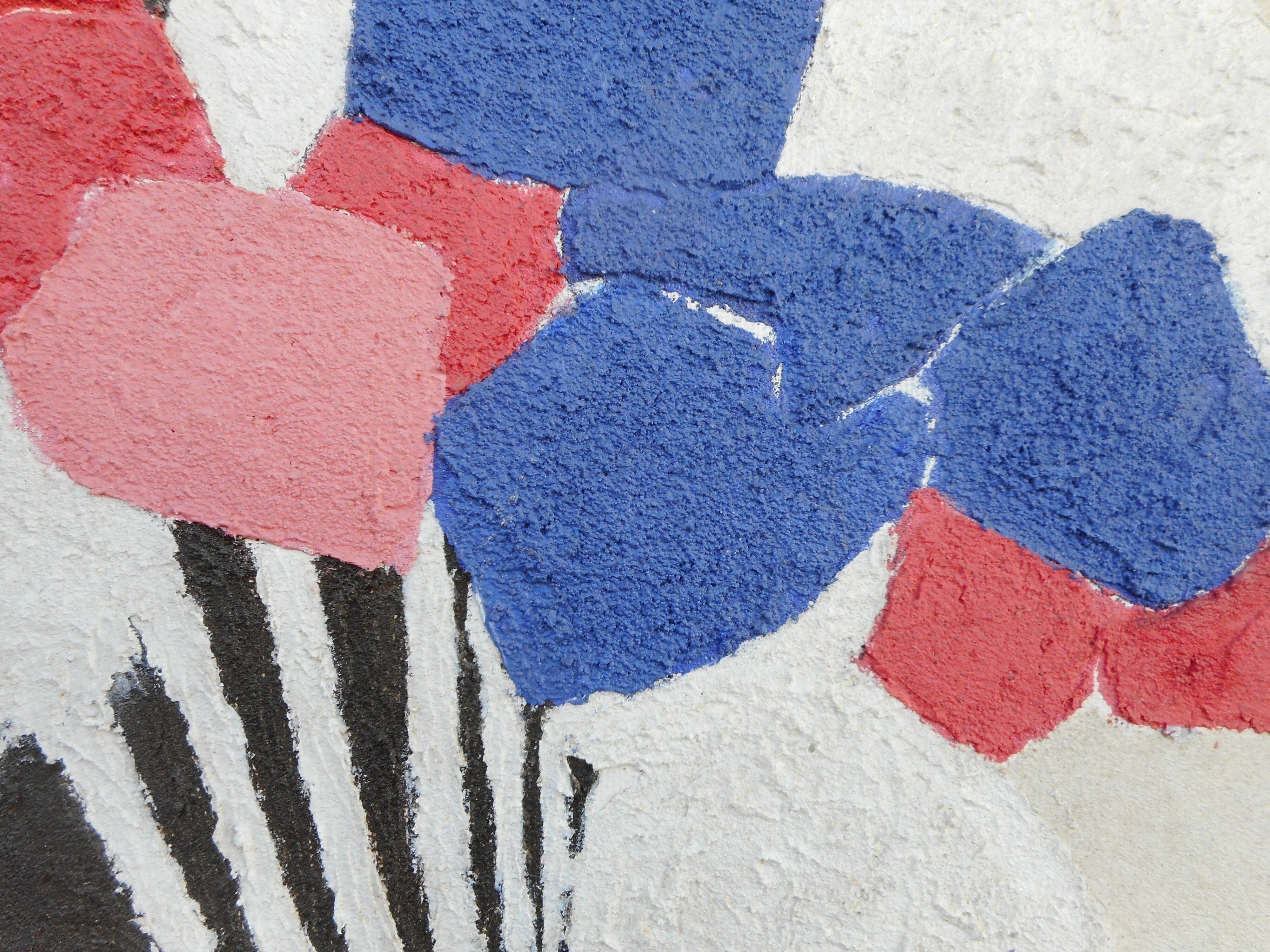 Peinture fleurs stylisées