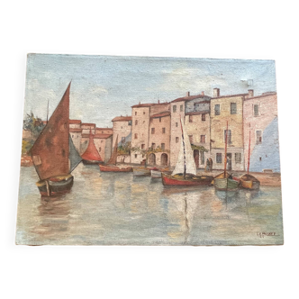 Oil on canvas signed LA.Housset: