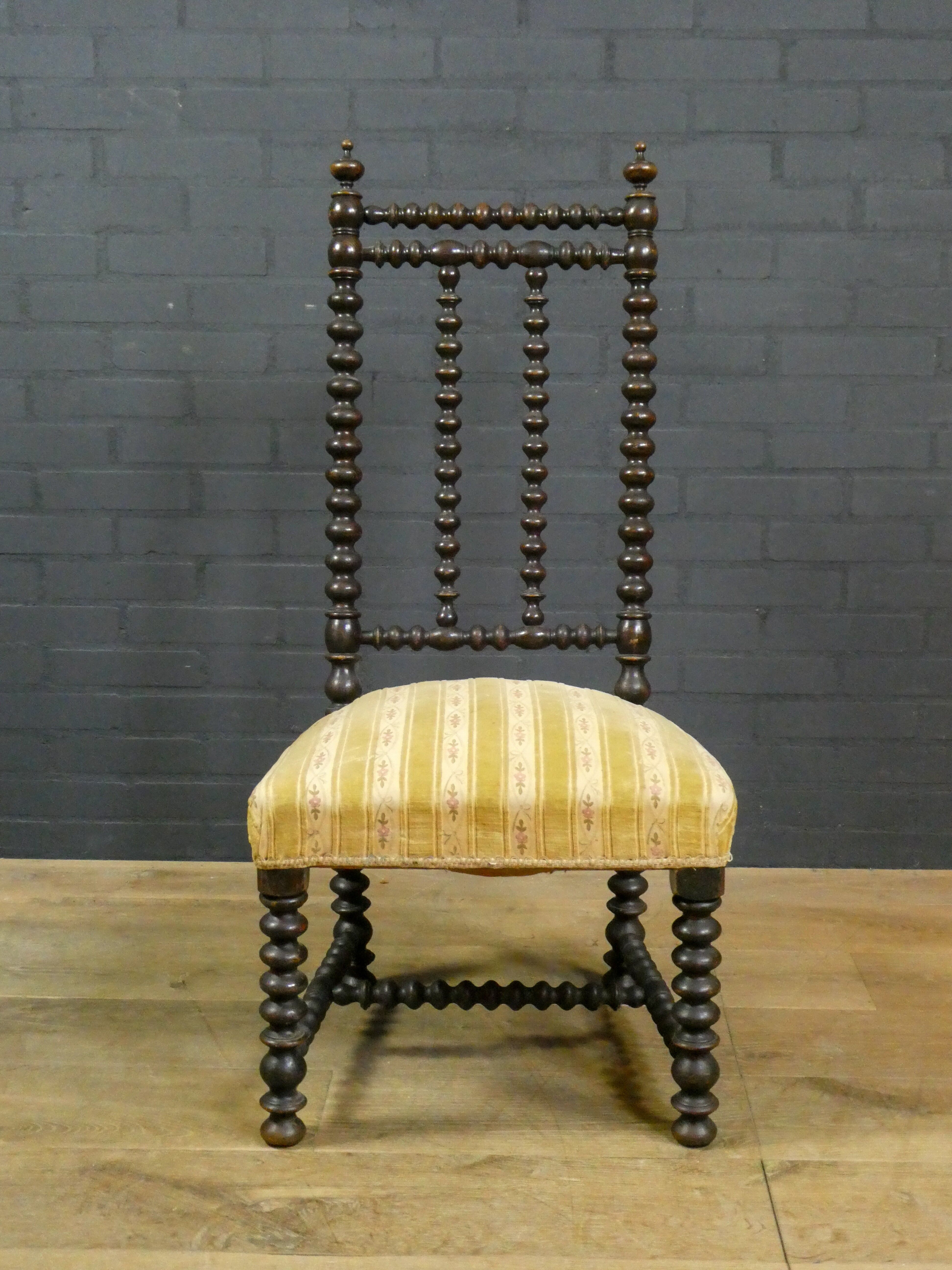 Antique french bobbin chair, 19th century