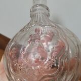 Vintage molded glass decanter bottle religious water of la salette