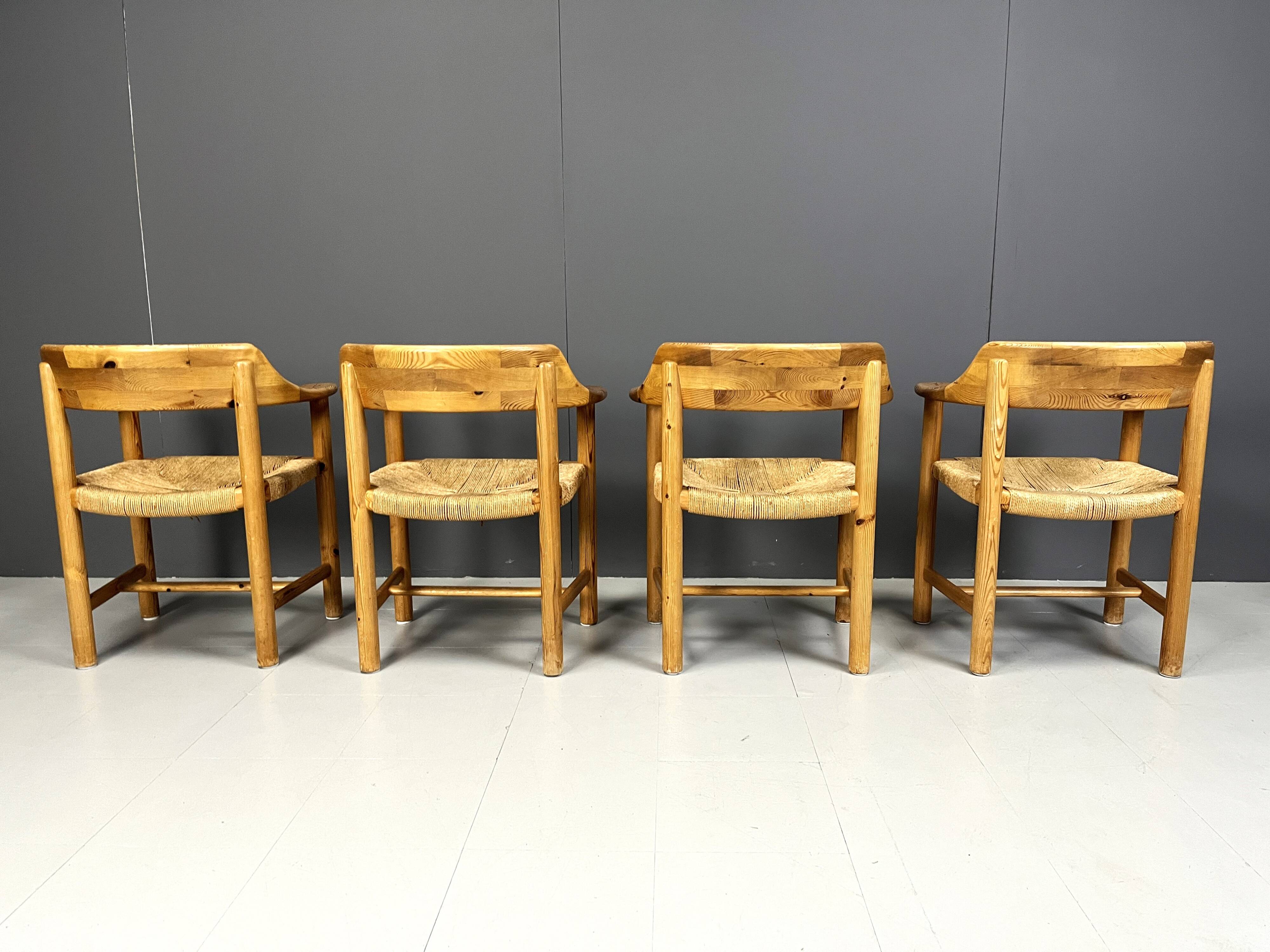 Rainer Daumiller pine wood dining chairs for Hirtshals Savvaerk - set of 4 - 1970s