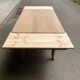 Renovated Art Deco extendable dining table in solid oak and pine from the 1960s.