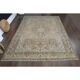 1970s Vintage Persian Handmade Wool Orange Area Rug 251x320