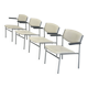 Fauteuils Gijs van der Sluis en cuir blanc