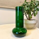 Green glass vase
