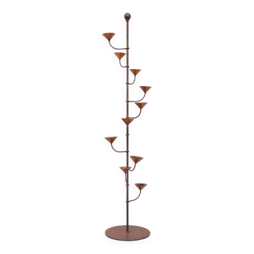 Bougeoir debout en laiton scandinave années 1960