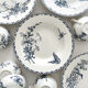 4 deep plates ironstone butterflies "Carmen" Sarreguemines