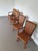 4 x rattan bamboo dinner chairs / 1960s