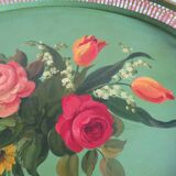 Napoleon III painted metal tray