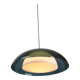 Italian green space age pendant lamp in plexiglass, 70s