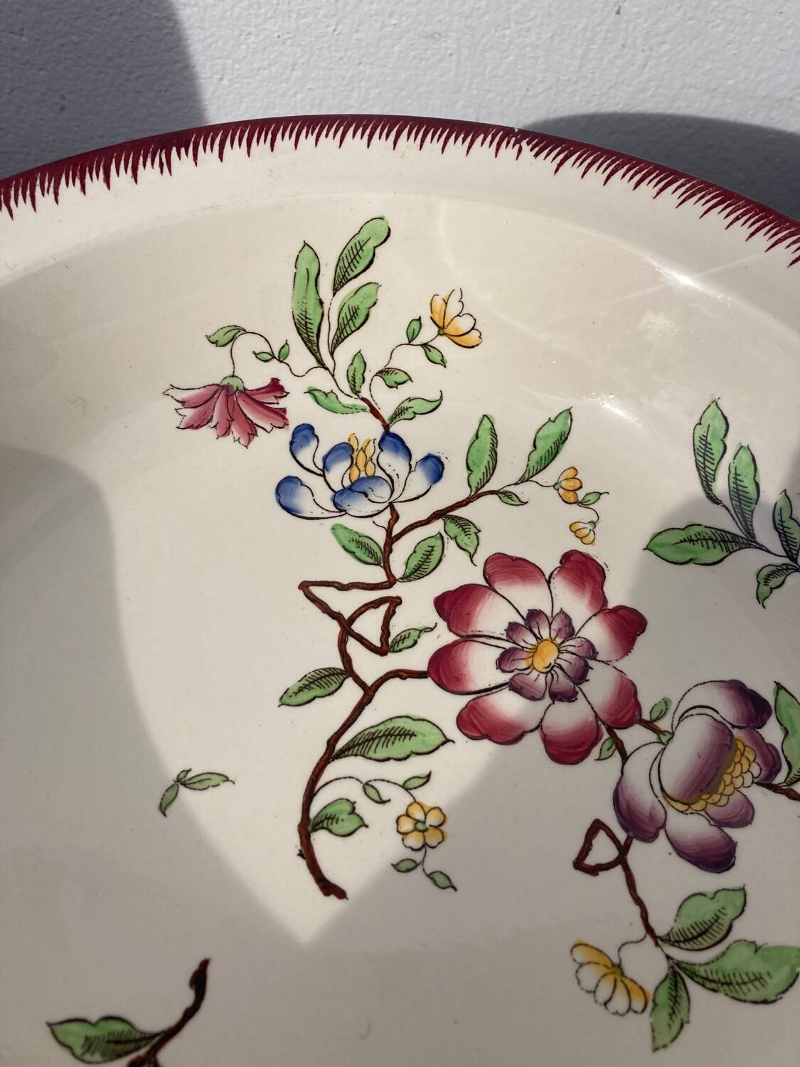 19th century porcelain salad bowl Old Strasbourg