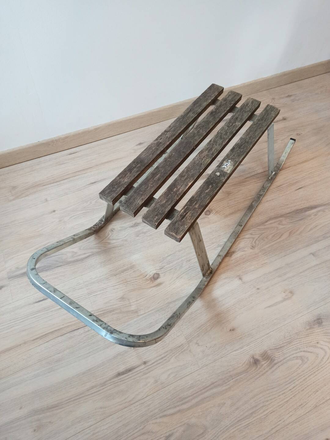 Old wooden and metal sled