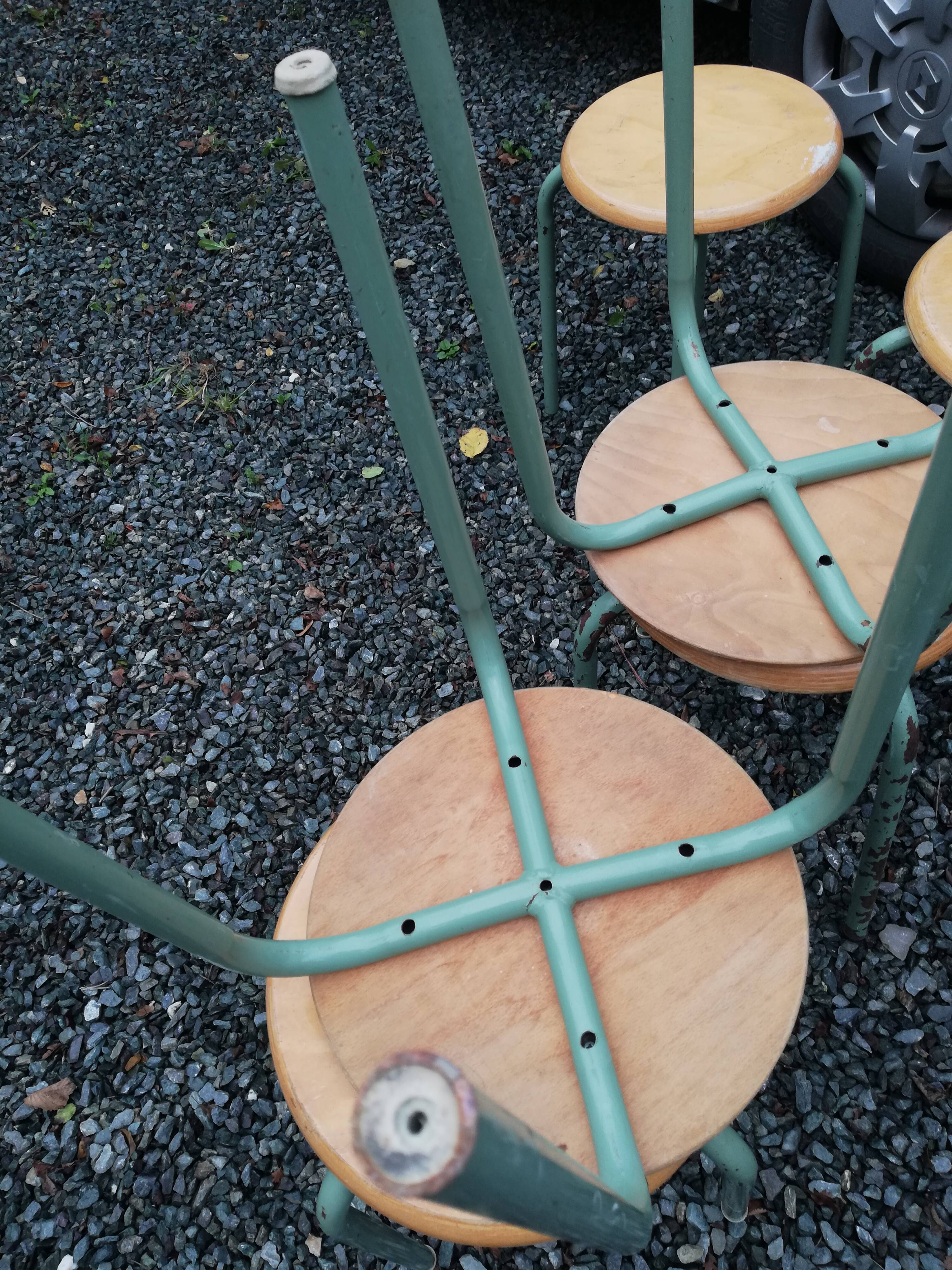6 industrial stools