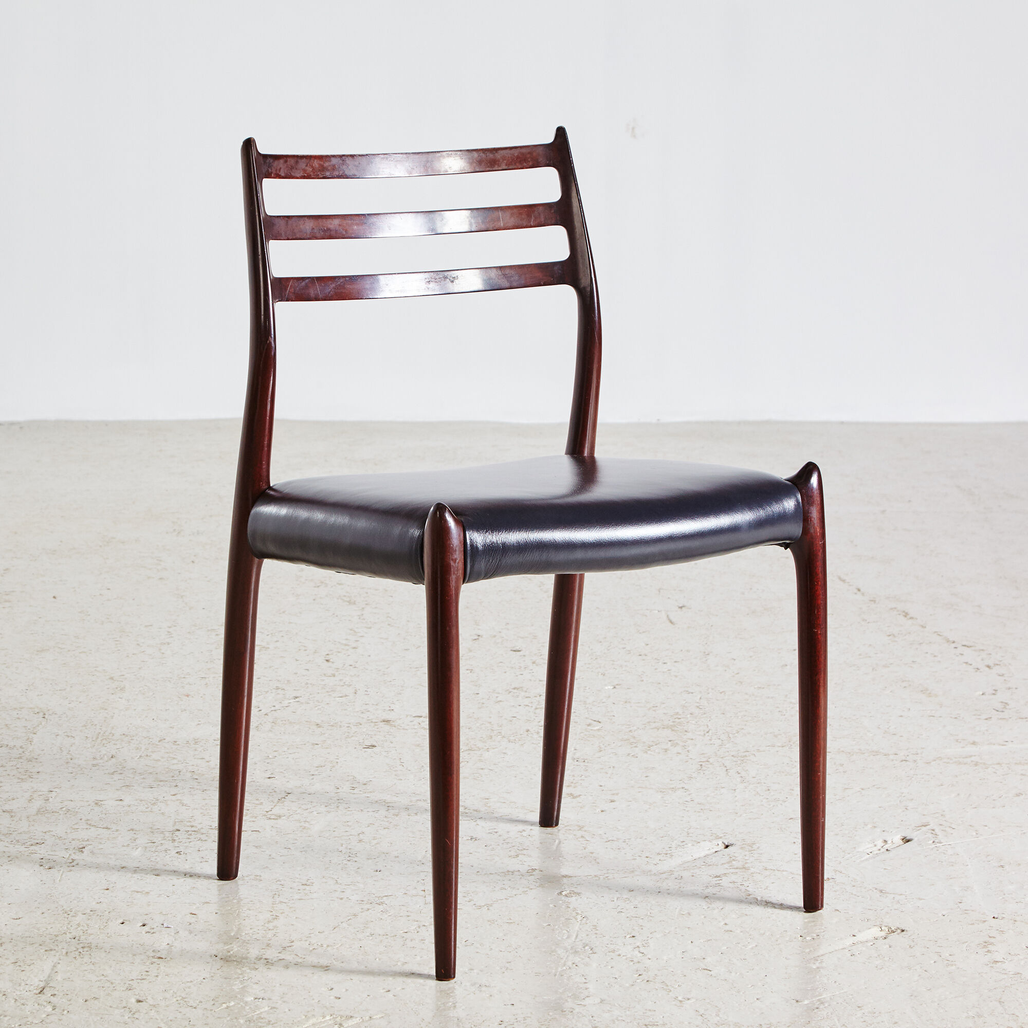 Model 78 rosewood dining chairs by niels o. møller for j.l. møllers, set of 6