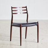 Model 78 rosewood dining chairs by niels o. møller for j.l. møllers, set of 6