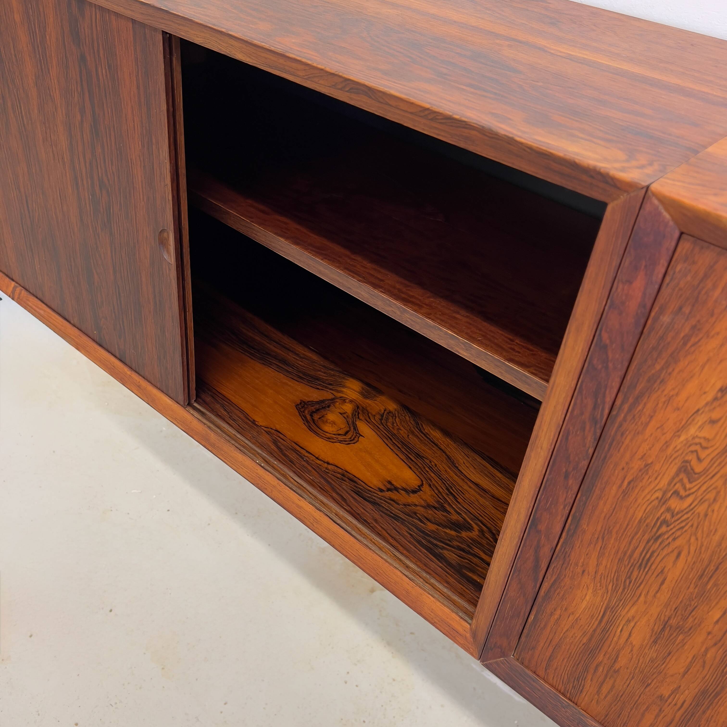 Poul Cadovius Royal System Rosewood Wall Mounted Sideboard 5