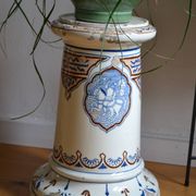 Qajar Persian Ceramic Ottoman Stool 19th Century