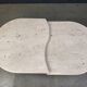 Vintage two tier travertine coffee table, 1970s