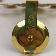 Set of 3 Wall Candle Holders in Brass "Sunburst" Holmström, Arvika, Sweden, 1960s