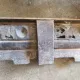 Fireplace front, firebar, fire guard in gilded bronze Louis XVI style.