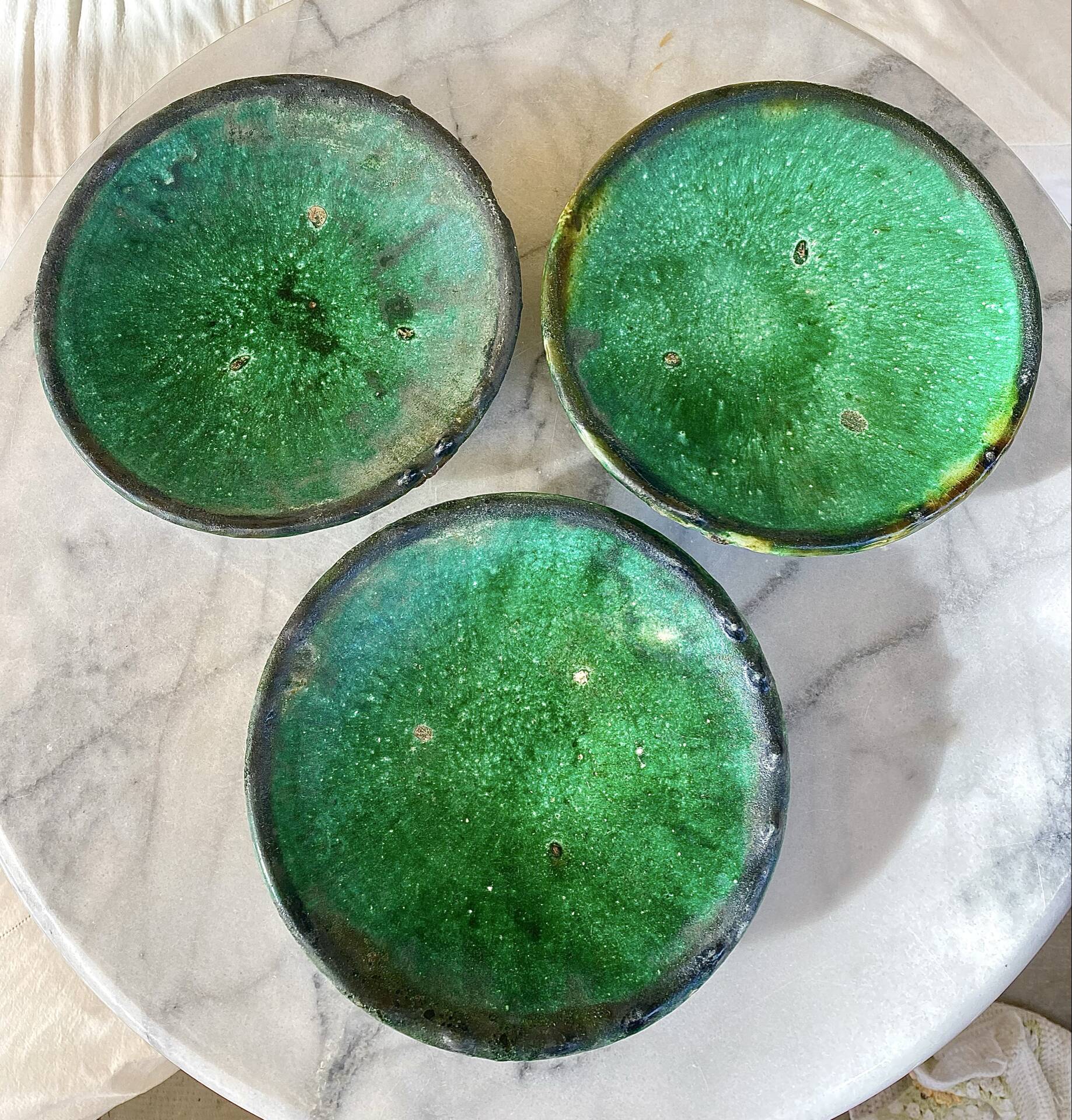 Ceramic set of cups and plates Tamegroute Morocco