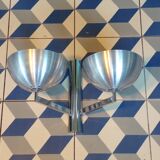 Space age wall light with 2 domes