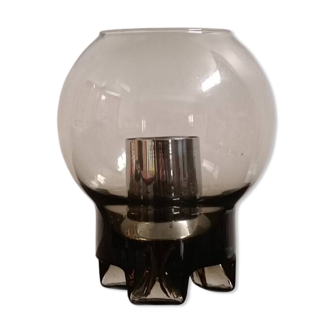 Smoked glass table lamp by Sussmuth Leuchten 1970s