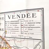 Vintage map Vendée Pays de la Loire