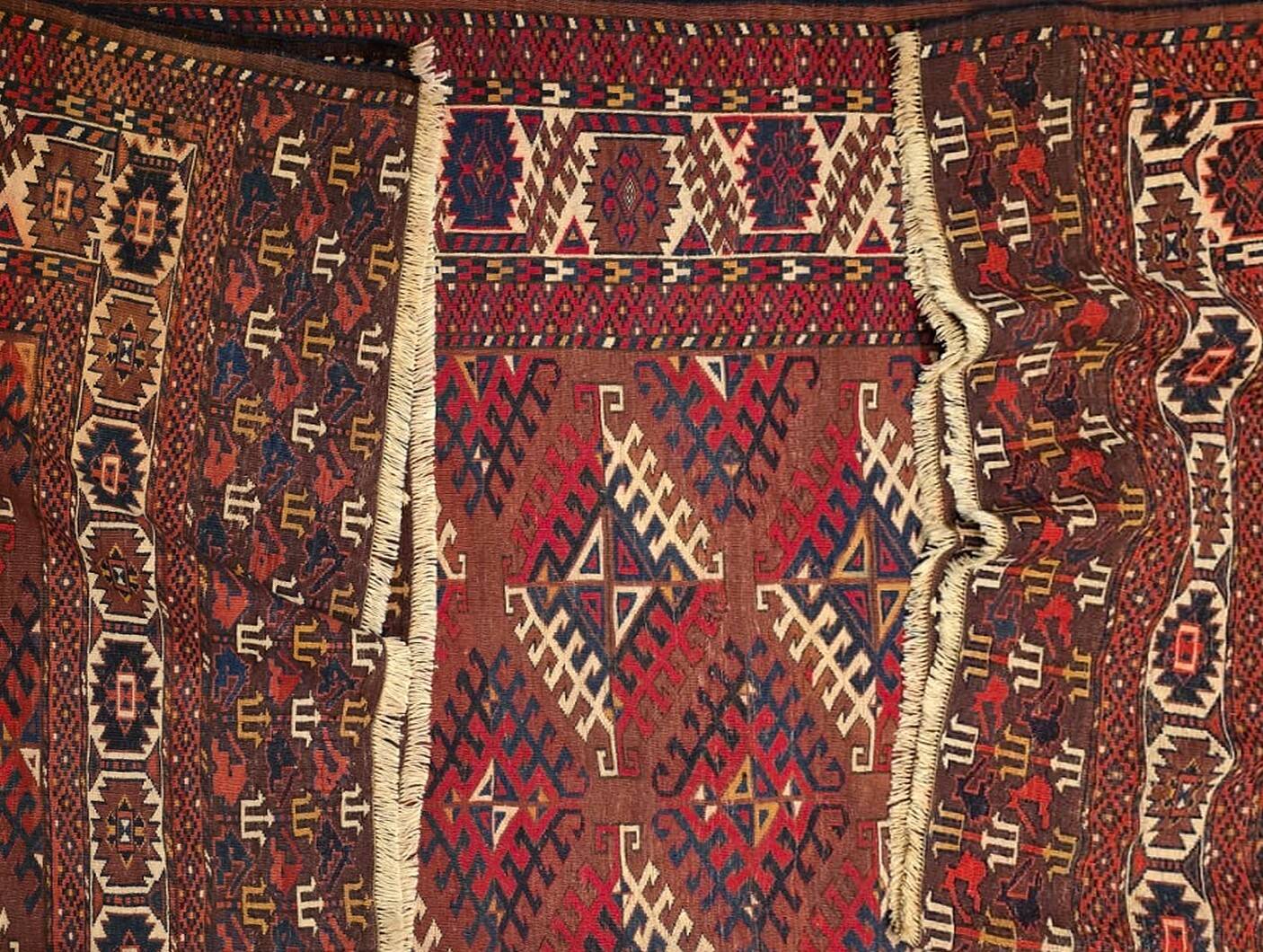 Bukhara Yomud carpet: 3.45 x 2.08 metres - ancient Turkmen