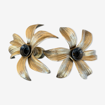 Sublime floral brass sconces